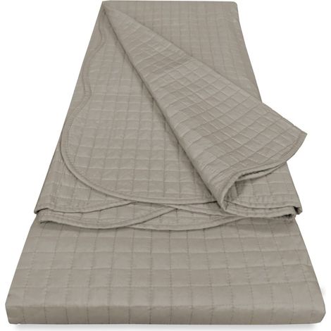 COUVRE-LIT MATELASSÉ DE COULEUR SOLIDE DE VENISE LIT DOUBLE 2 PLACES Taupe