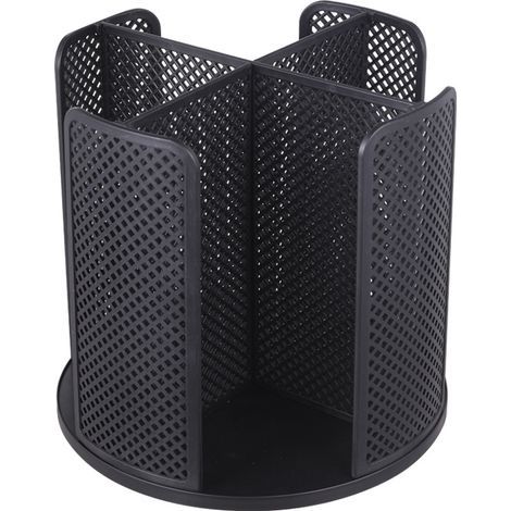 Portabicchiere in plastica nera, 23,522 cm, da bancone bar con scomparti, dispenser per bicchieri, portabicchiere girevole. (1/5)