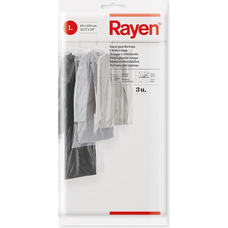 Custodia per vestiti X3 65x150cm Trasparente 6047 - Rayen (1/4)