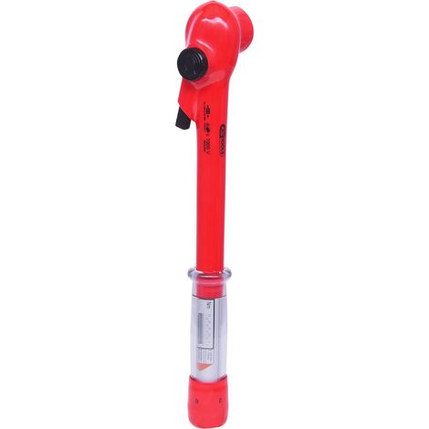 Llave dinamométrica de 1/2" con aislamiento protector y cabezal de carraca reversible, 5-50 Nm (1/5)