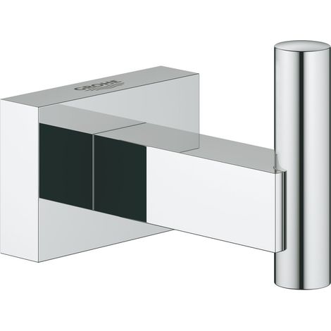 Grohe – Patère murale cube en acier inoxydable – Fixation murale – Pour salle de bain et cuisine – 40511001