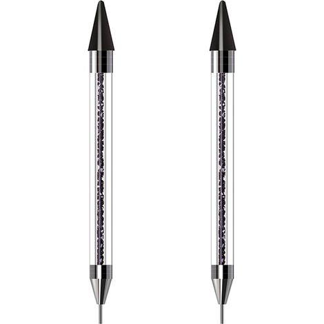 Stylo de Sélection de Strass - Double Embout Crayon et Pointe Acier Inoxydable - Outil pour Nail Art et Décoration Créative - 1 Pièce (1/5)