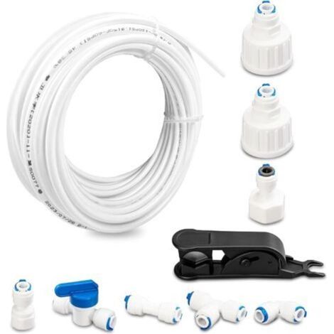 Matériau POM Tuyau Frigo Alimentation en eau, Kit de Universel Raccord pour Purificateur d'eau, Set de Raccordement pour Réfrigérateur Conduite Arrivée Connecteurs pour Osmose Inverse (1/5)
