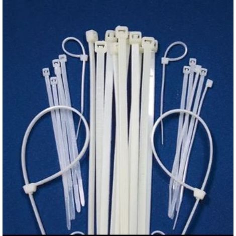 Serre câble 7.2x300 autobloquant blanc (sachet de 100 unités)