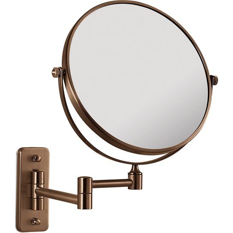 Specchio Ingranditore 3X Da Muro Oro Rosa