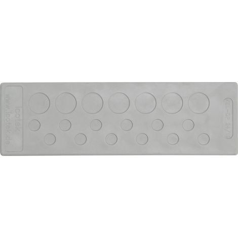 Icotek KEL-DP 24/26 Kabeldurchführungsplatte   Klemm-Ø (max.) 16.1 mm  Elastomer Grau 1 St.