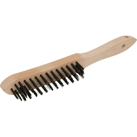 Brosse métal rigide 4 rangées à manche - ROULOR - 5252