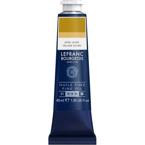 Peinture à l'huile - Fine - Ocre jaune - 302 - Lefranc Bourgeois - 40ml