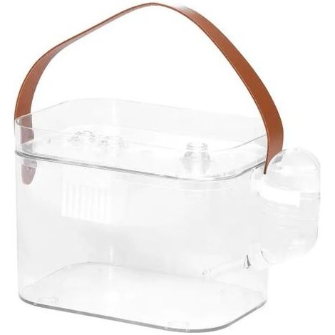 Cage de transport portable pour hamsters, boîte de transport transparente et robuste pour petits animaux, adaptée aux petits animaux tels que les cobayes et les lapins, avec poignée. (1/3)