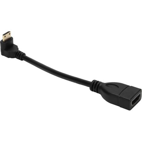 Câble HDMI Mâle-Femelle 15 cm, Cordon de Raccordement Compact Haute Définition (1/5)