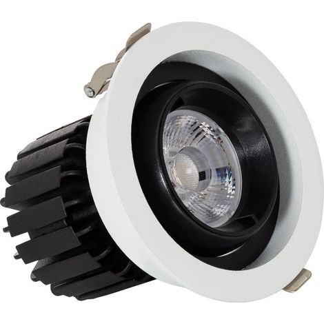 Foco Downlight LED 12W COB Direccionable 360º Circular Corte Ø 100 mm CRI90 Expert Color No Flicker No Flicker 6000K Blanco Frío