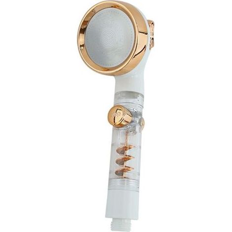 TRADE SHOP - Doccetta Doccia Bagno Soffione Con Pulsante Stop Multigetto Ventola A Spirale 87532 -