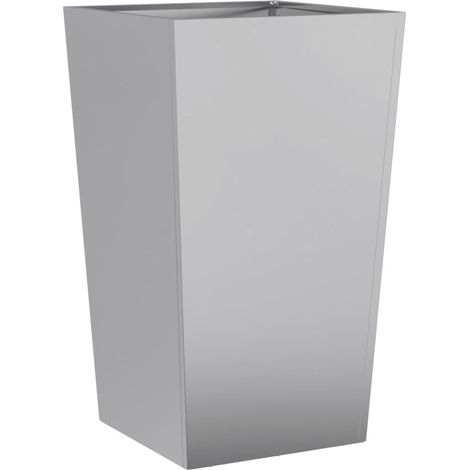 Fioriera aiuola rialzata vassoio piante fiori terrazza giardino 45 x 45 x 75 cm acciaio zincato grigio 020037611