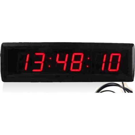 Grande horloge LED numérique surdimensionnée Grand compte à rebours électronique Led chronomètre horloge avec bouton de commutation de ligne réinitialiser à zéro concours de parole à distance jeu minu (1/5)