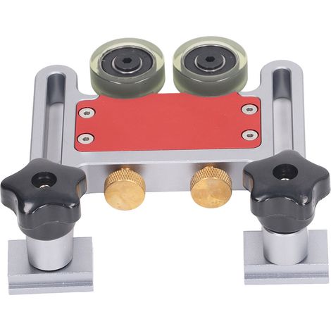 Rouleau de guidage d'alimentation réglable à double roulement multifonctionnel en alliage d'aluminium pour scie circulaire de table (1/5)