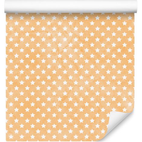 Carta da parati con stelle, sfondo color crema, centro color crema per soggiorno e camera da letto, 50x1000 cm (1/5)