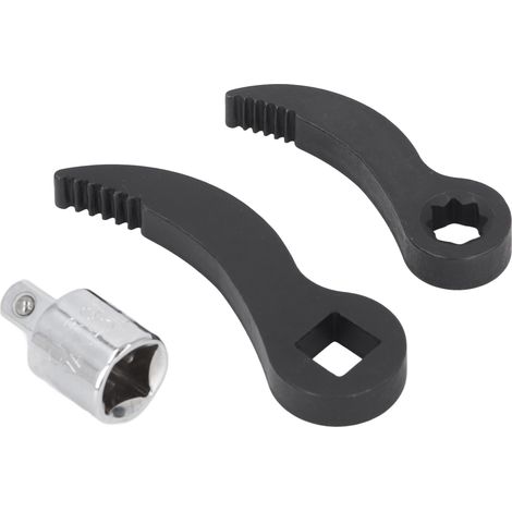 Adaptateur de tête pour pied-de-biche, embout étoile 3/8 po et carré 1/2 po cranté, avec adaptateur extracteur de demi-arbre (1/5)