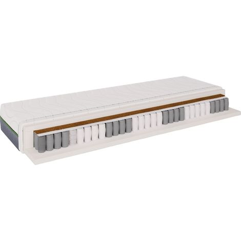 Matelas ComfiDream Hilum , Avec ressorts (Pocket), Deux niveaux de fermeté, À deux côtés, 7 matelas à 7 zones de dureté, Mousse polyuréthane t25, Fibre de noix de coco, Mousse de polyuréthane (1/5)