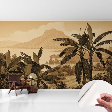 Papier peint autocollant adhésif avec imprimé motifs uniques apparence moderne Panorama tropical 416x254 cm (1/5)