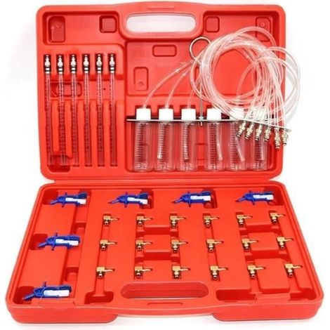 Common Rail Testeur 6 cylindres diesel de débit de retour Testeur Common Rail Adaptateur Kit d'outils de test avec 24 adaptateurs (1/4)