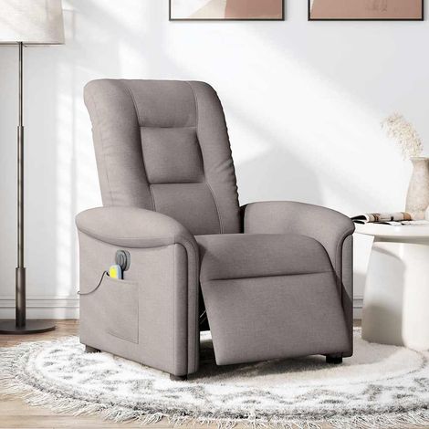 Maison Exclusive - Massagesessel Elektrisch Taupe Stoff
