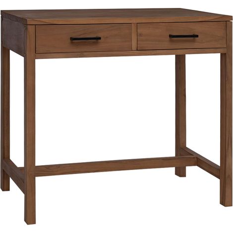 Escritorio con cajones Natural Madera de teca maciza vidaXL (1/5)
