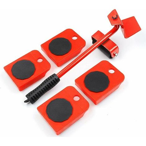Juego de 5 ruedas para transporte de muebles - 4 ruedas para muebles y 1 gato - capacidad de carga de 150 kg cada una (1/5)
