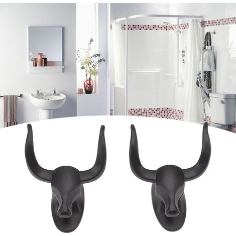 Set mit 2 Kleiderhaken aus hochfestem Aluminium, Badezimmerhaken (1/5)