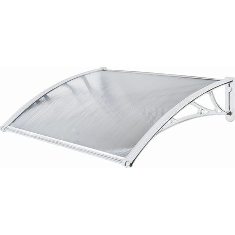Werka Pro – Marquise polycarbonate blanche 80 x 120 cm – Protection entrée extérieure – Résistante aux intempéries – Design esthétique moderne