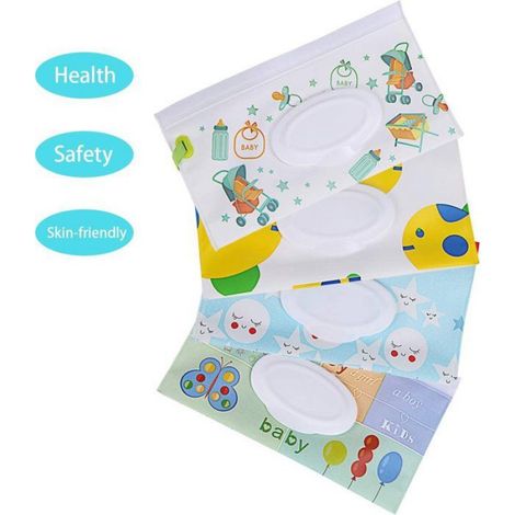 Distributeur De Lingettes - EVA Non Toxique - Portable Avec Boucle De Suspension - Pour Lingettes Humides Bébé Et Démaquillantes - 4 Pièces (1/5)