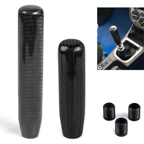 Pièces de modification automobile : pommeau de levier de vitesse en fibre de carbone, pommeau de levier de vitesse de 18 cm de long, levier de vitesse de 13 cm - fibre de carbone (1/4)