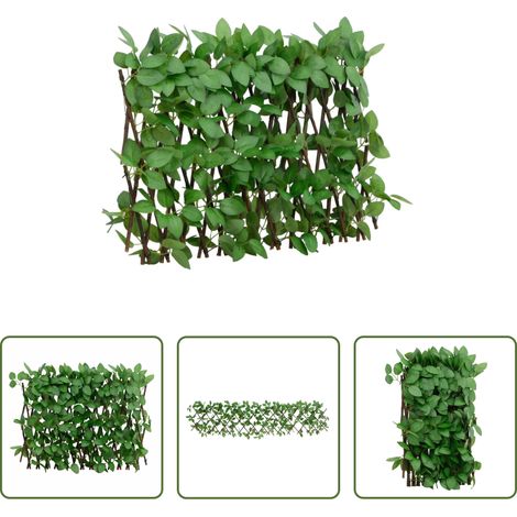 Clôture extensible - Treillis de lierre artificiel extensible vert 180x30 cm (1/5)
