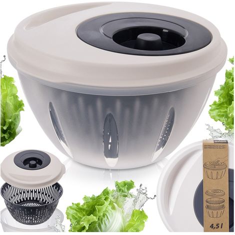 Secadora centrífuga para ensaladas, verduras y frutas, manual, gris, ELA Orion 112840 (1/5)