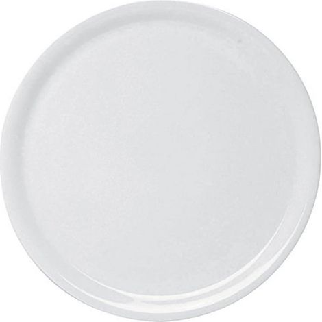 Assiette À Pizza - 1 Unité - Céramique - Ligne Napoli - Pour De Table - Blanc 33,0 Cm