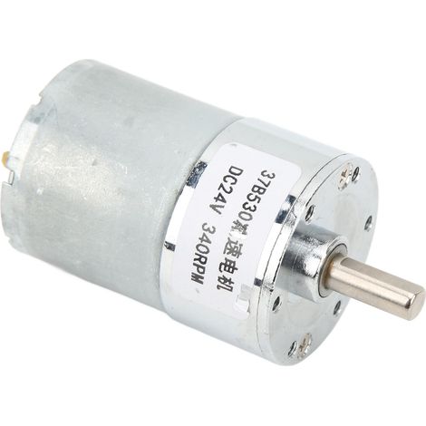 Moteur à engrenages à vis sans fin CC 340 tr/min, à couple élevé, vitesse réglable, bobine en laiton, micro-réducteur de vitesse, 24 V CC (1/5)