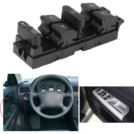 Bouton de commande de lève-vitre (pour Volkswagen Golf, Jetta, Bora, B5, Passat ne pas utiliser la marque Volkswagen) (1/5)