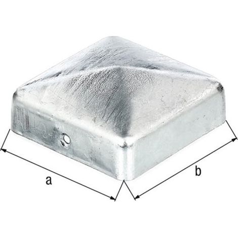 GAH Alberts Chapeau de poteau 100 x 100 mm carré forme plate TZN - 216689