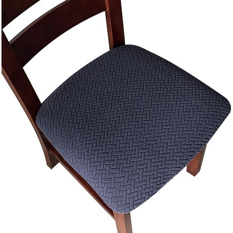 Housse De Siege Pour Chaise De Salle A Manger - Tissu Jacquard Rhombique 92 Polyester 8 Spandex - Adaptée Siège 40 À 50 Cm Larg 40 À 50 Cm Épaisseur 3,8 À 6,8 Cm - 4 Pièces (1/5)