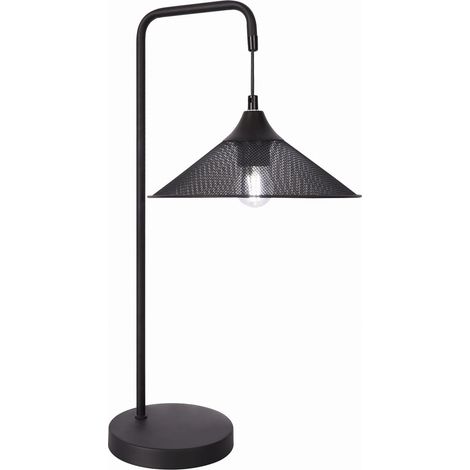 Candellux Kiruna lampada da tavolo nera E27 metallo