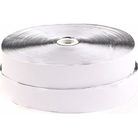 Ruban auto-adhésif à boucle de 25 m x 50 mm, ruban auto-adhésif à boucle double face pour moustiquaires et rideaux, noir (1/5)