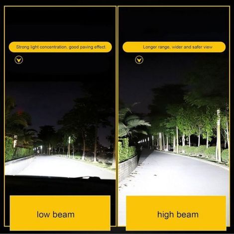 2 PCS Ampoule H4 led, Phare 12V moto/voiture, Phare De Ampoules COB 12W Ampoule LED pour phares de Lampe High Low Beam,Feux de rou (1/4)