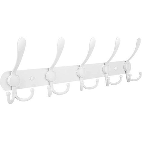 Appendiabiti da Parete in Acciaio Inossidabile, Ganci Appendiabiti da Parete per Cappotti Asciugamani Accappatoi (Bianco, 1 pezzo) (1/5)