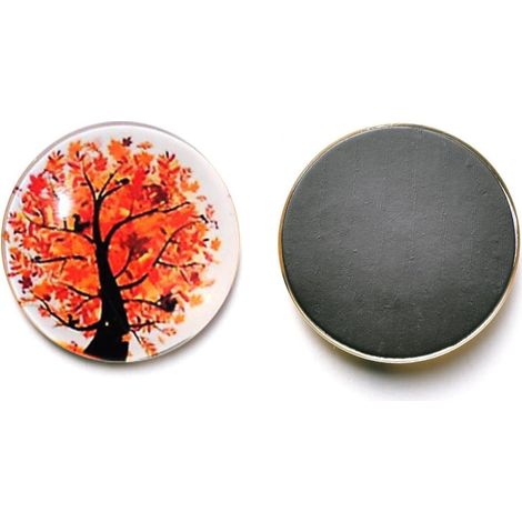 12 Pièces Aimants pour Réfrigérateur en Verre Cristal Arbre de Vie, Décoration Maison et Tableau Blanc, Surface Lisse et Adhérence Forte Couleur Aléatoire (1/5)