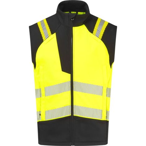 Gilet Softshell Fr Modaflame Hv Pw3 - Taglia L - Giallo/nero - Portwest