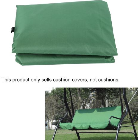 Housse de coussin imperméable en taffetas de polyester pour fauteuil suspendu trois places, style hamac, pour jardin ou cour extérieure, 150 x 50 x 10 cm (vert) (1/5)