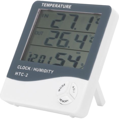 Thermomètre Électronique Précis avec Affichage Double Température Intérieur/Extérieur et Capteur de Température -KZQ (1/3)
