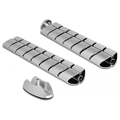 DELOCK KABELKANAL POUR SCHREIBTISCH 740 X 75 MM HÖHENVERSTELLBAR ARGENT 20796