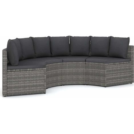 Maison Exclusive - 4-tlg. Garten-Sofagarnitur mit Auflagen Poly R (1/5)