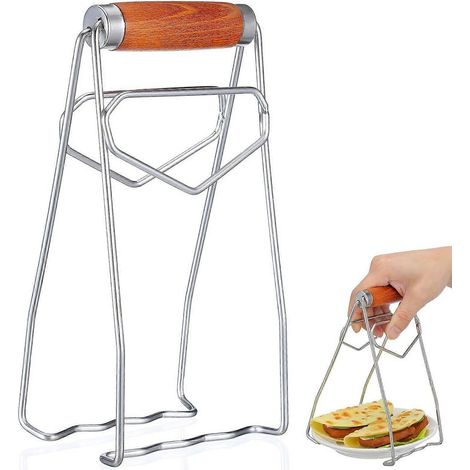 Edelstahl-Geschirrzange (1 Stück), isolierte Topfzange, Küchenaccessoire (1/5)
