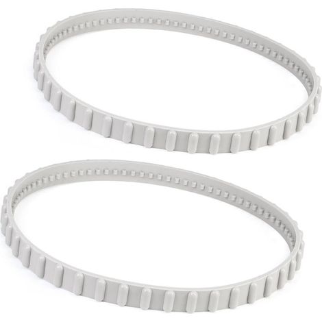 Lot de 2 courroies d'entraînement de rechange en caoutchouc — Adaptées aux nettoyeurs de piscine (Accessoires pour robots nettoyeurs de piscine)